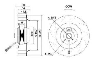 Чертеж YWF-2E-92/25-B-L220/44 (60)